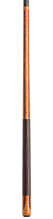 Predator P3 Aura Golden Curly Maple and Bocote Pool Cue with Luxe Leather Wrap - Uniloc