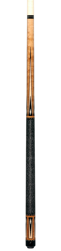 J Pechauer JP17T JP T Series Pool Cue - Natural-Stained Maple with Black Pearl and Maple Points with Irish Linen Wrap
