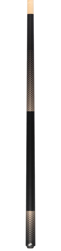 Dufferin D348 Pool Cue - Matte Black with Gold Triangle Design Graphic