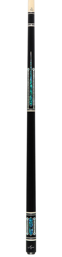 Meucci Ultra Piston UP-4M Modified Pool Cue - Ebony Stain with Abalone Points and "The Pro" Shaft