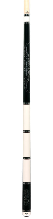 Cueroc CR-D03 Goth 3 No Wrap Pool Cue - Black and Green Graphic