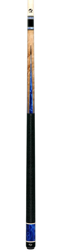 Viking TW0304 Twilight Series Play Cue - Khaki-Stained Birdseye Maple with Cerulean Tide Premium Pearl Points