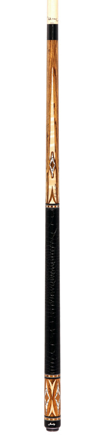 Jacoby HBV2 Series Pool Cue - Bocote Forearm with Curly Maple and White Buffalo Inlays Points