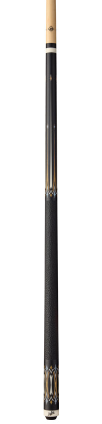 Dufferin D504 Pool Cue with Embossed Leather Wrap - Midnight Bocote Cross