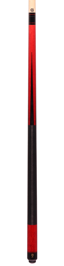 McDermott G343 G Series Pool Cue - Colorado Red Stain with Black Urethane Points and Irish Linen Wrap