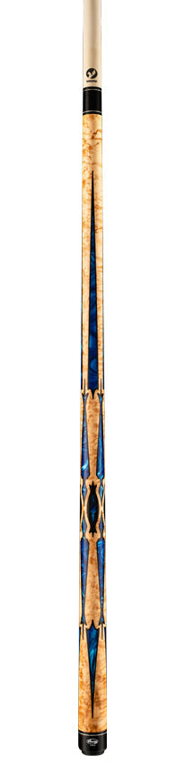 Viking MT0704 Motore Series Khaki-Stained Maple with Blue Pearl Inlays Play Cue
