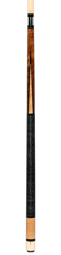 Schon STL3MIX Pool Cue - Dark Stained Maple Forearm with 4 Light Stained Maple Points and Butt Sleeve