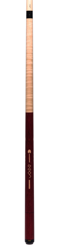 Joss Curly Maple with Purpleheart No Wrap Pool Cue - JC2450