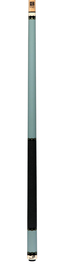 Fury CA9 Pool Cue with Sharkskin Leather Wrap - Metallic Gray