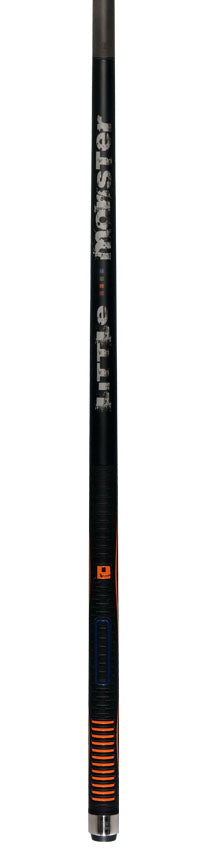 Little Monster LMNBCL Sport Wrap Play Cue with Carbon Fiber Shaft - Matte Black with Gray Graphic