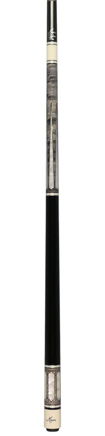 Meucci Century Series 2020GYMOPBKC Pool Cue - Gray - Mother of Pearl - Black Wrap with Carbon Shaft