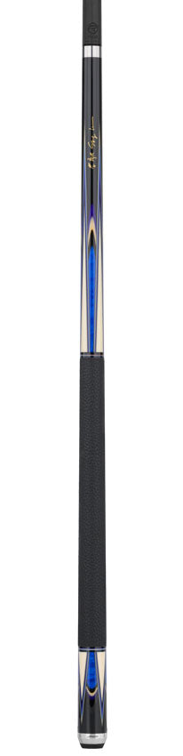 Predator Sang Lee 2-3 Black with Blue / Maple / Ebon / Purple / Ivorine Butterfly Points Limited Edition Pool Cue - Radial with Luxe Leather Wrap
