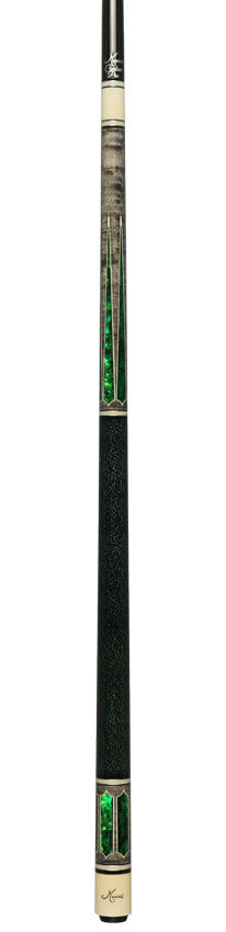 Meucci Century Series 2020GYGRBKGRC Pool Cue - Gray - Green Pearl - Black/Green Wrap with Carbon Shaft