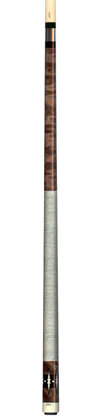 Joss Walnut Stained Curly Maple with Pearl Inlays Pool Cue - JC20-42