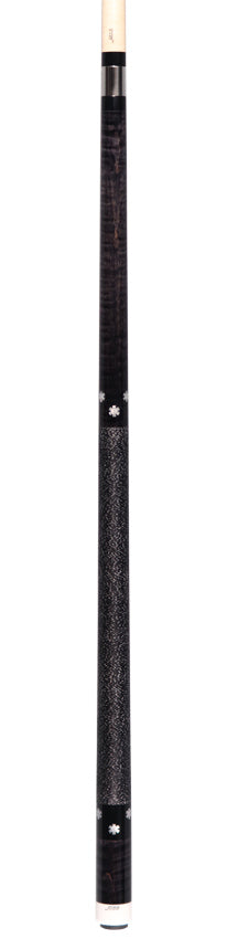 Joss Gray Stained Maple with Notched Pearl Dot Inlays Pool Cue - JC20-51