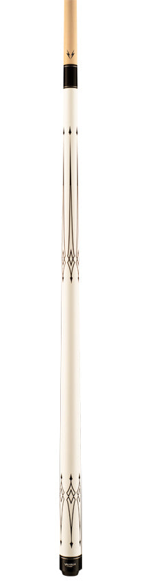 Valhalla Series VA221 White 12 Point Transfers High & Low Graphic Pool Cue