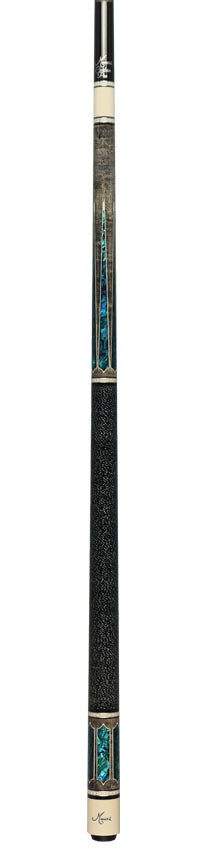 Meucci Century Series 2020GYBLBKWHC Pool Cue - Gray - Blue Pearl - Black/White Wrap with Carbon Shaft