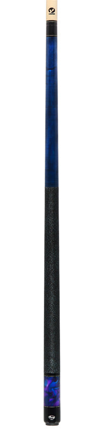 Viking BE0107 Bedlam Series Cue - Blue Stain and Pearl