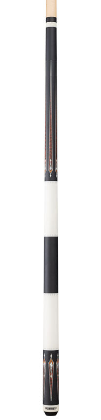 Players Energy Series Matte Black with White and Thuya Burl Graphic No Wrap Pool Cue