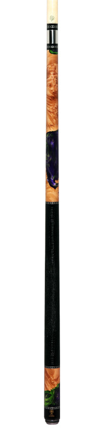 McDermott H1453 H-Series Pool Cue - Zombie Night ShokWood with Lizard Leather Wrap
