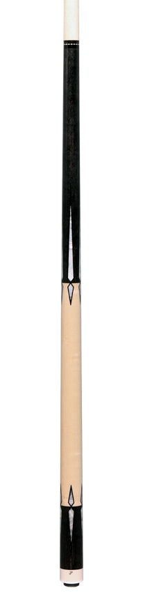 J Pechauer JP10T JP T Series No Wrap Pool Cue - Carbon-Stained Maple with Sim. Ivory Points