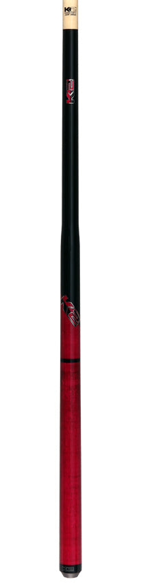 K2 Black Pink with Curly Maple 6 in 1 No Wrap Break/Jump Pool Cue