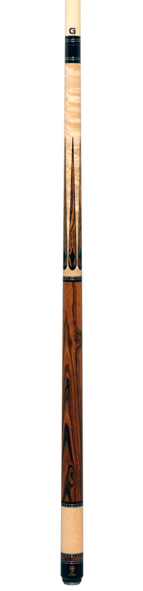 McDermott H653 H-Series No Wrap Pool Cue - Maple Forearm with Bocote Points