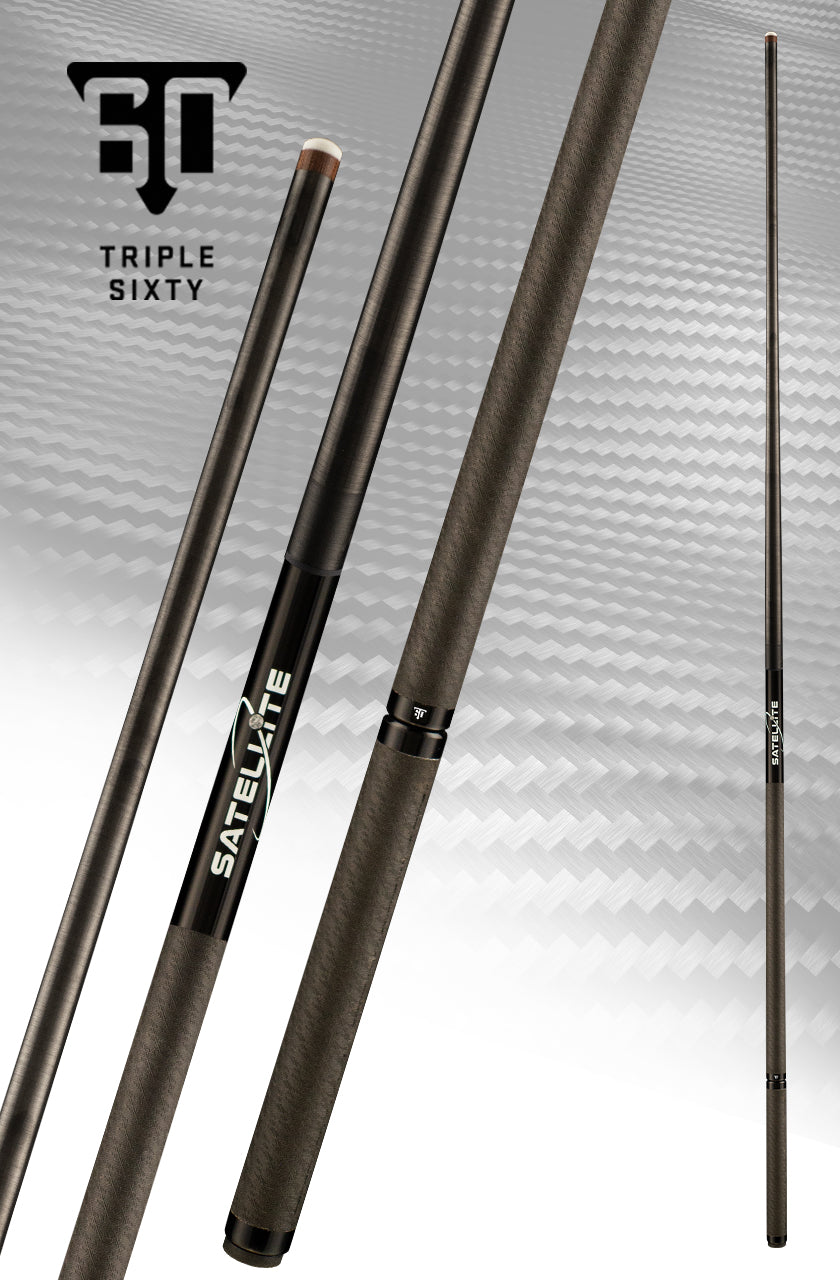 Triple 60 Satellite Carbon Fiber Jump Cue with TACTiQ Performance Sports Wrap