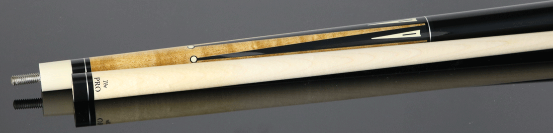 Meucci Starlight 1 SL-1 Pool Cue - Maple with Black Points with Pro Shaft