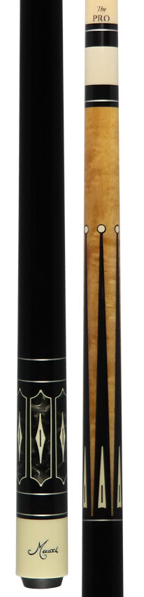 Meucci Starlight 1 SL-1 Pool Cue - Maple with Black Points with Pro Shaft