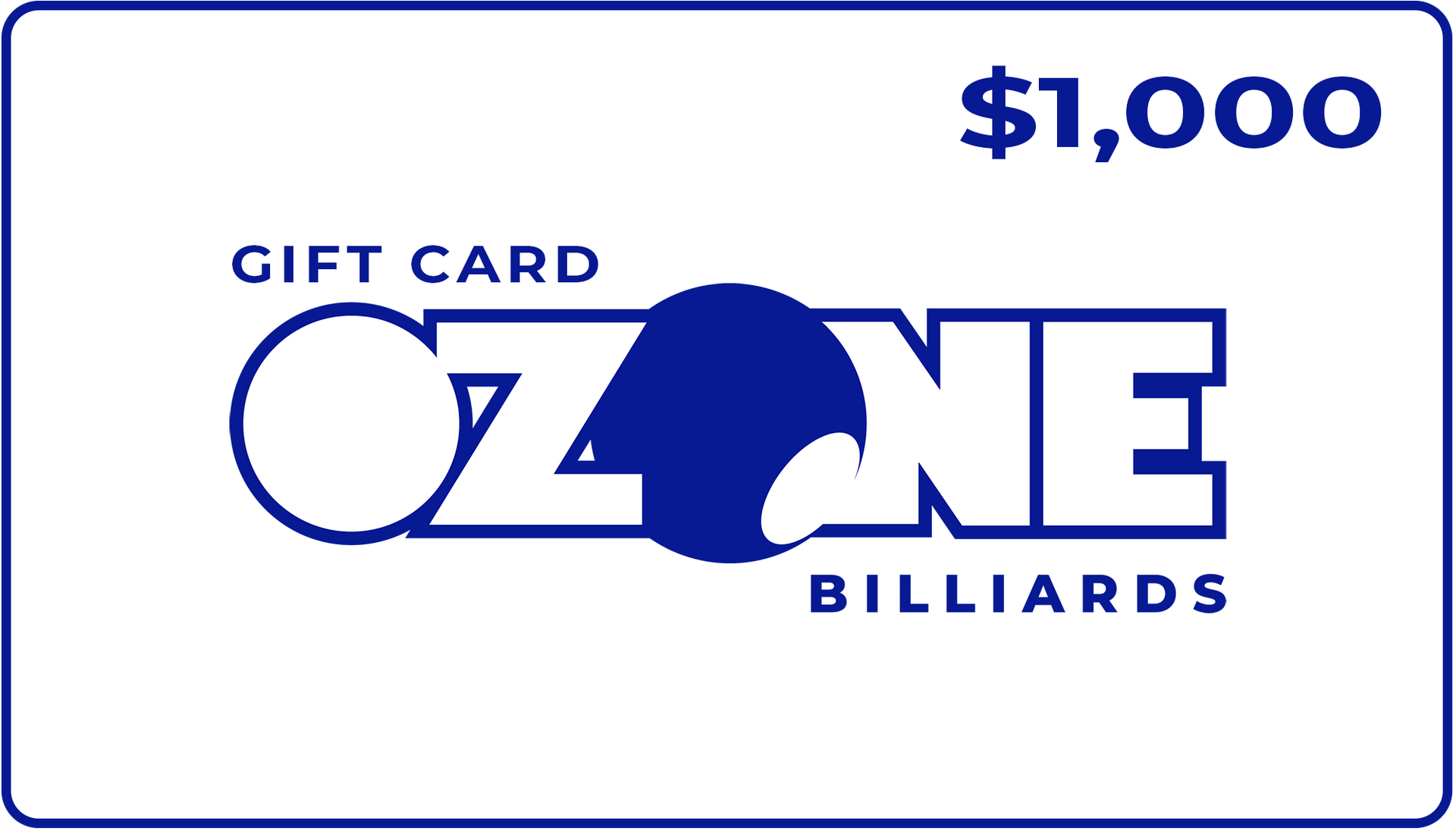 Ozone Billiards Gift Card