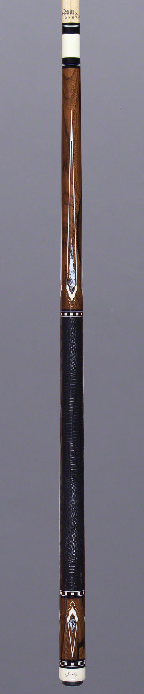 Jacoby Custom Pool Cue | HB8 Zircote Buffalo Turquoise Inlays