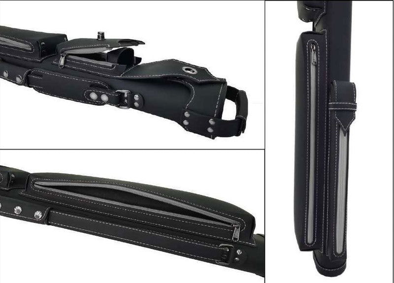 Holly Monochrome Series Hard Cue Case - Gray Stitched