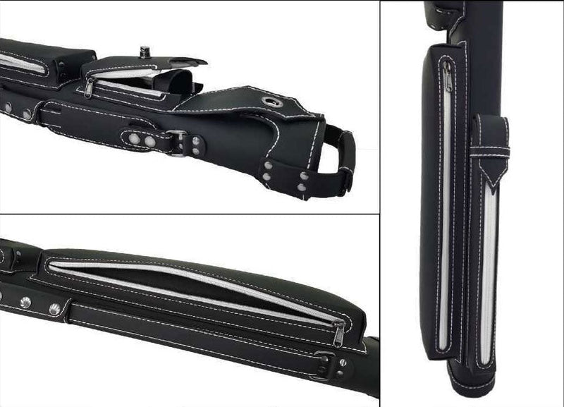 Holly Monochrome Series Hard Cue Case - White Stitched