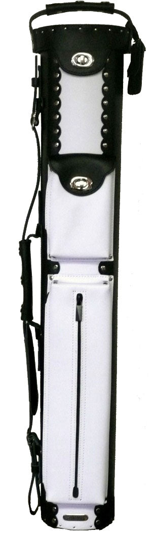 Instroke 2X4 Black / White Leather Cowboy Cue Case