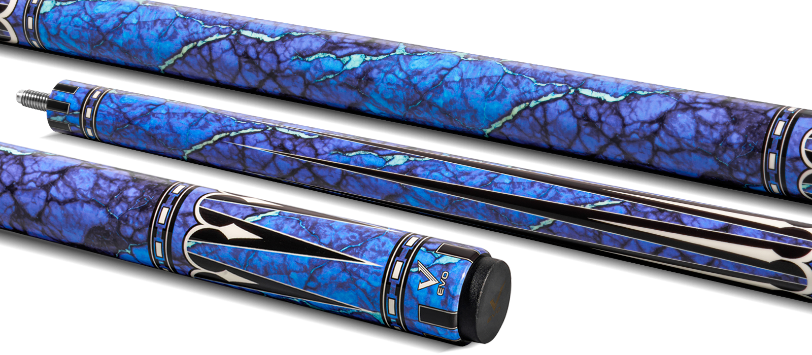 EVO Gemstone Skyflare No Wrap Pool Cue