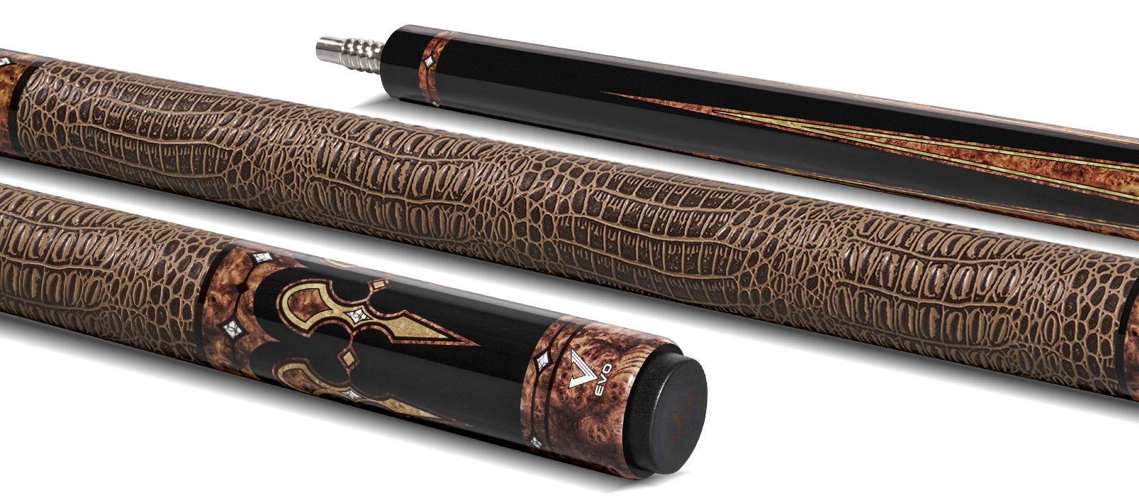 EVO Crown Monarch Blade Leather Wrap Pool Cue