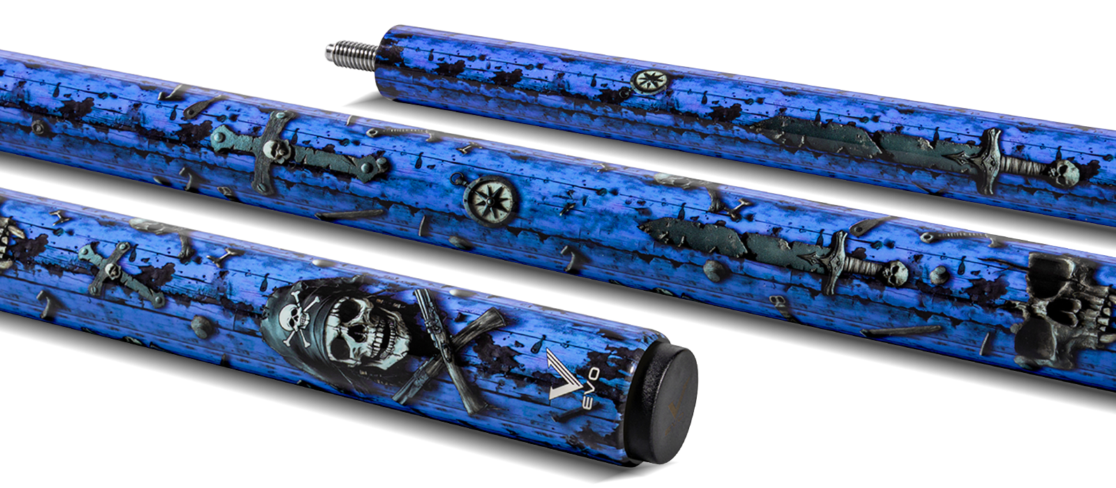 EVO Pirate Series Sea Wrath No Wrap Pool Cue