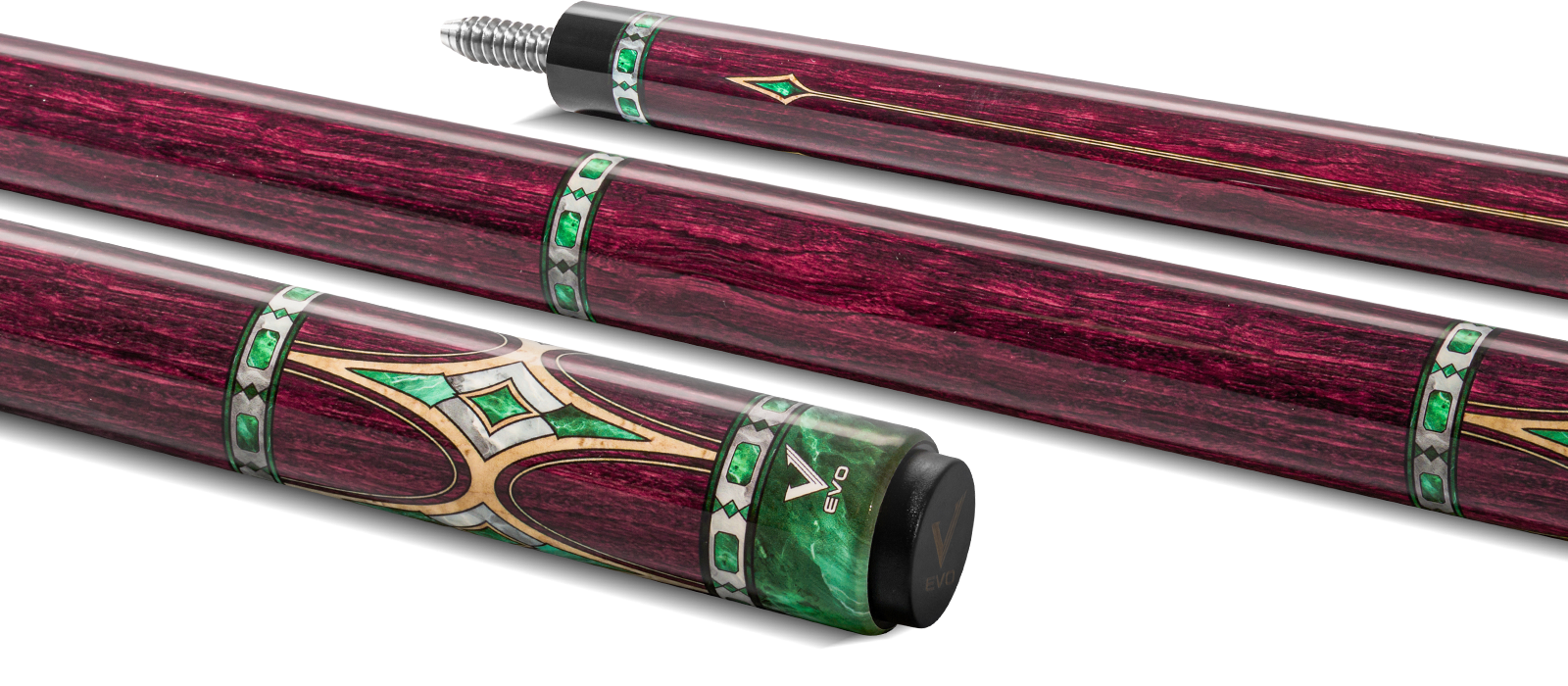 EVO Royale Garnet Crest No Wrap Pool Cue