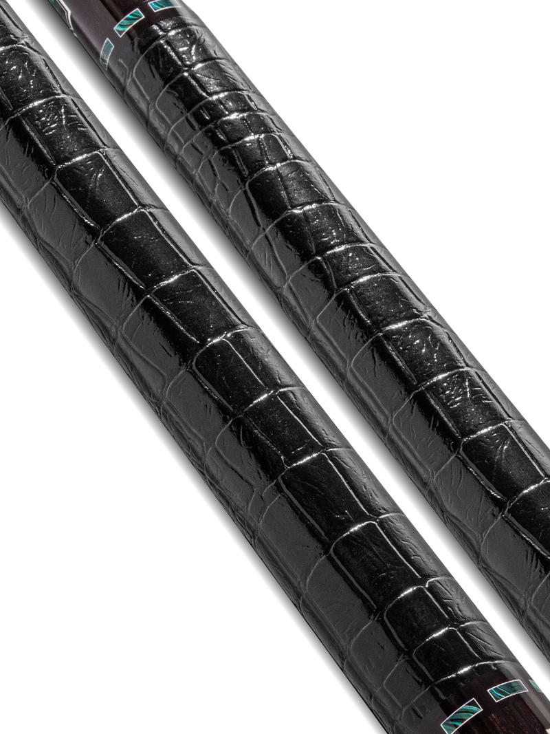 EVO Luna Malachite Eclipse Leather Wrap Pool Cue