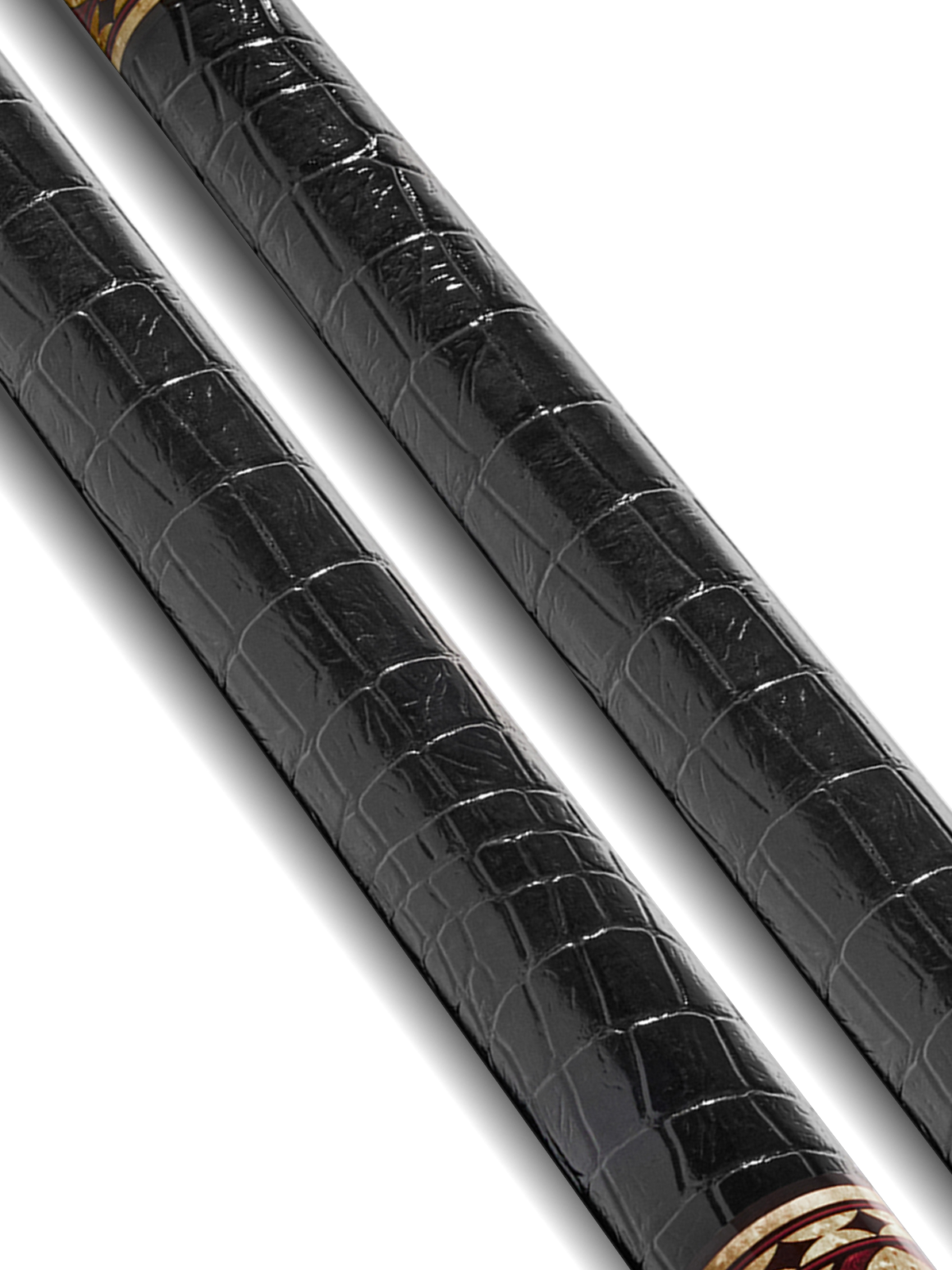 EVO Crown Royal Black Pool Cue with Black Crocodile Wrap