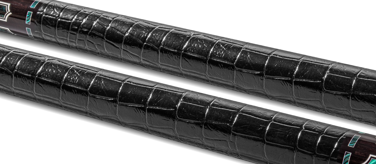 EVO Luna Malachite Eclipse Leather Wrap Pool Cue
