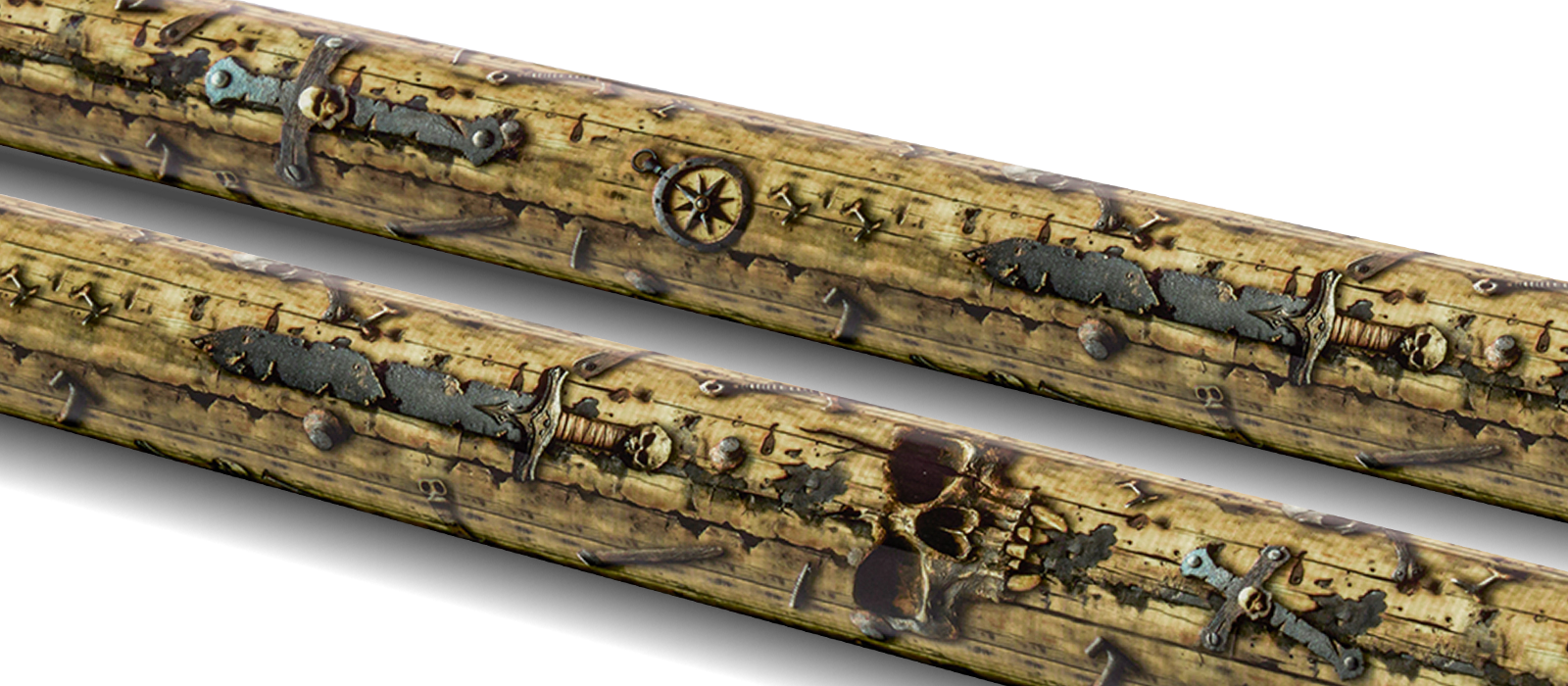 EVO Pirate Golden Plunder No Wrap Pool Cue