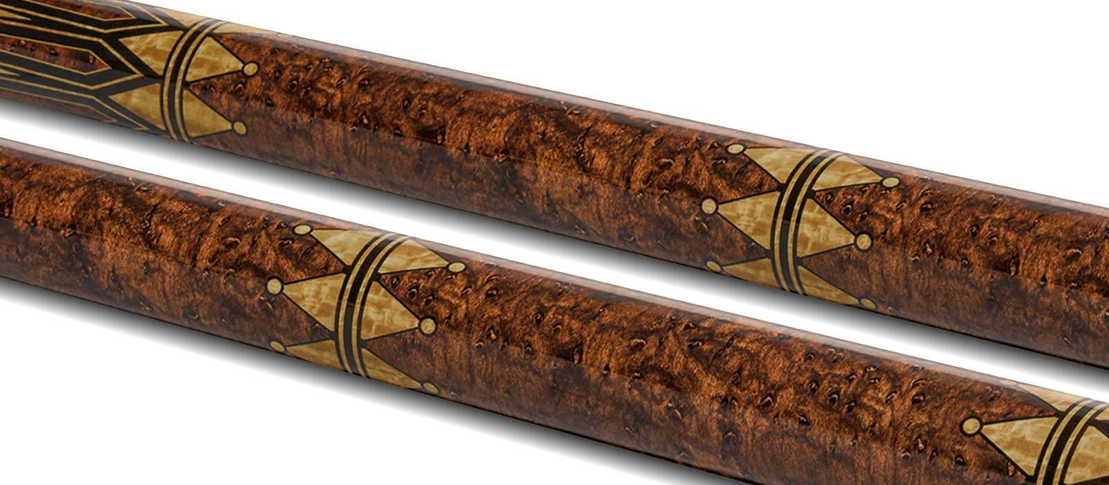 EVO Crystal Umber Crest No Wrap Pool Cue