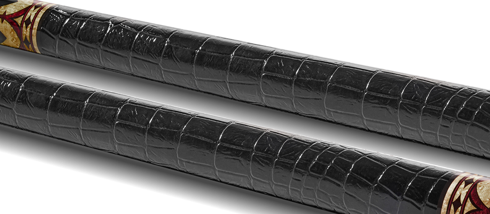 EVO Crown Royal Black Pool Cue with Black Crocodile Wrap