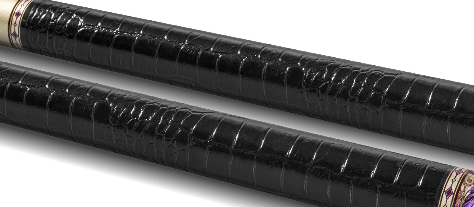 EVO Beast Amethyst Lion Leather Wrap Pool Cue