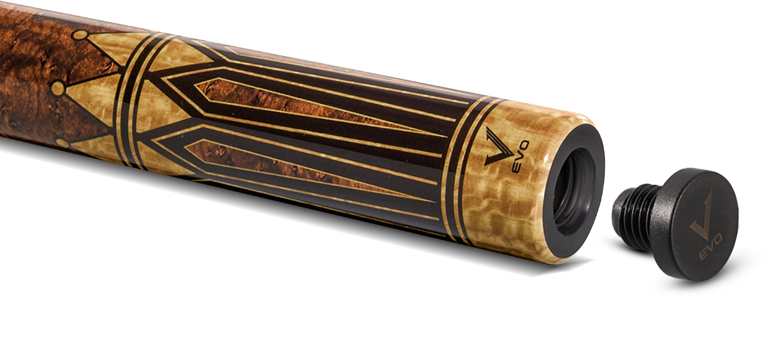 EVO Crystal Umber Crest No Wrap Pool Cue