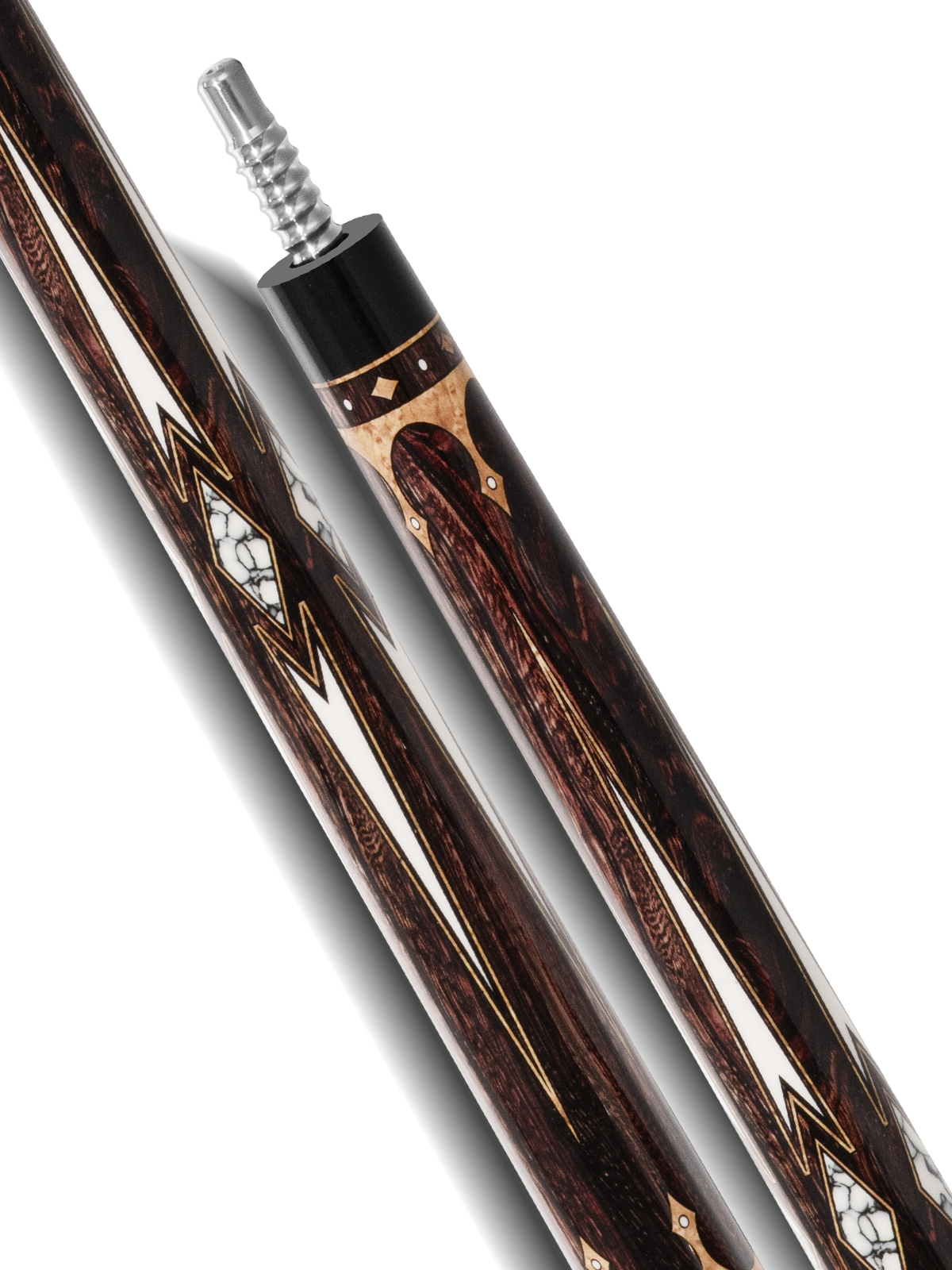 EVO Crown Ancient Oak Leather Wrap Pool Cue
