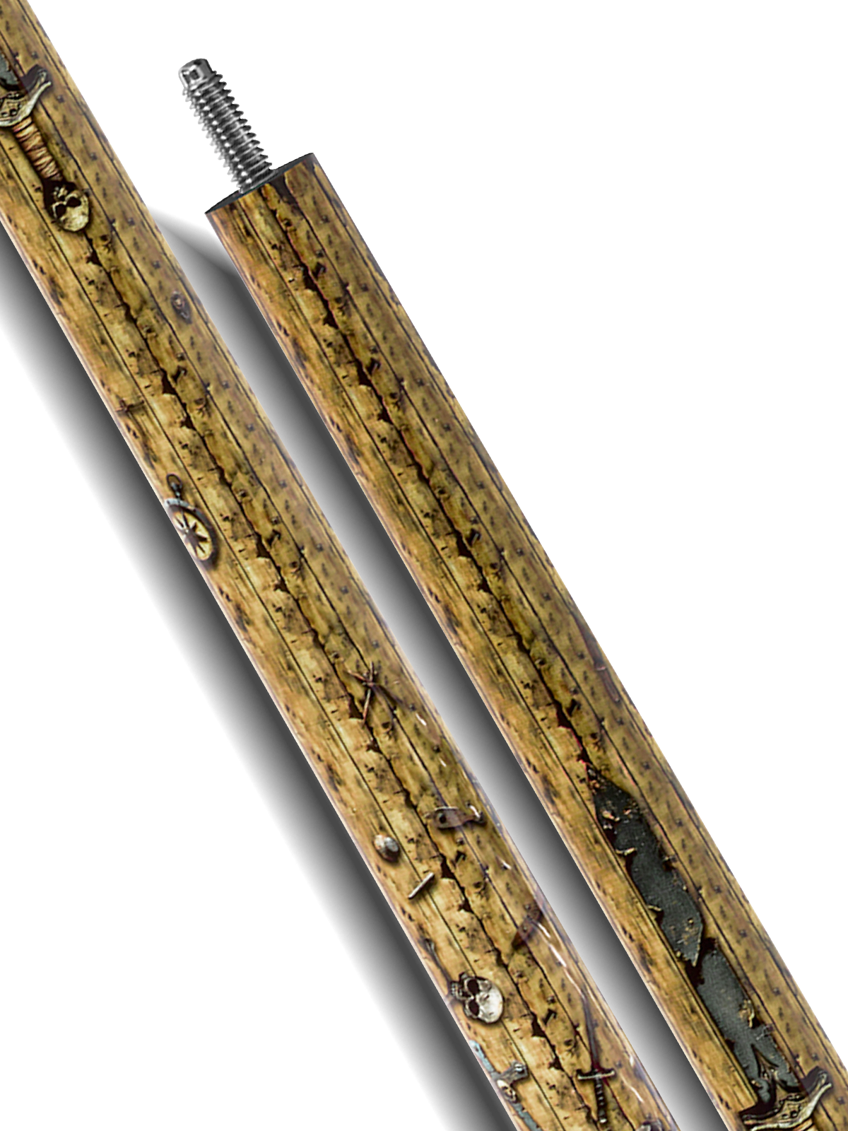 EVO Pirate Golden Plunder No Wrap Pool Cue