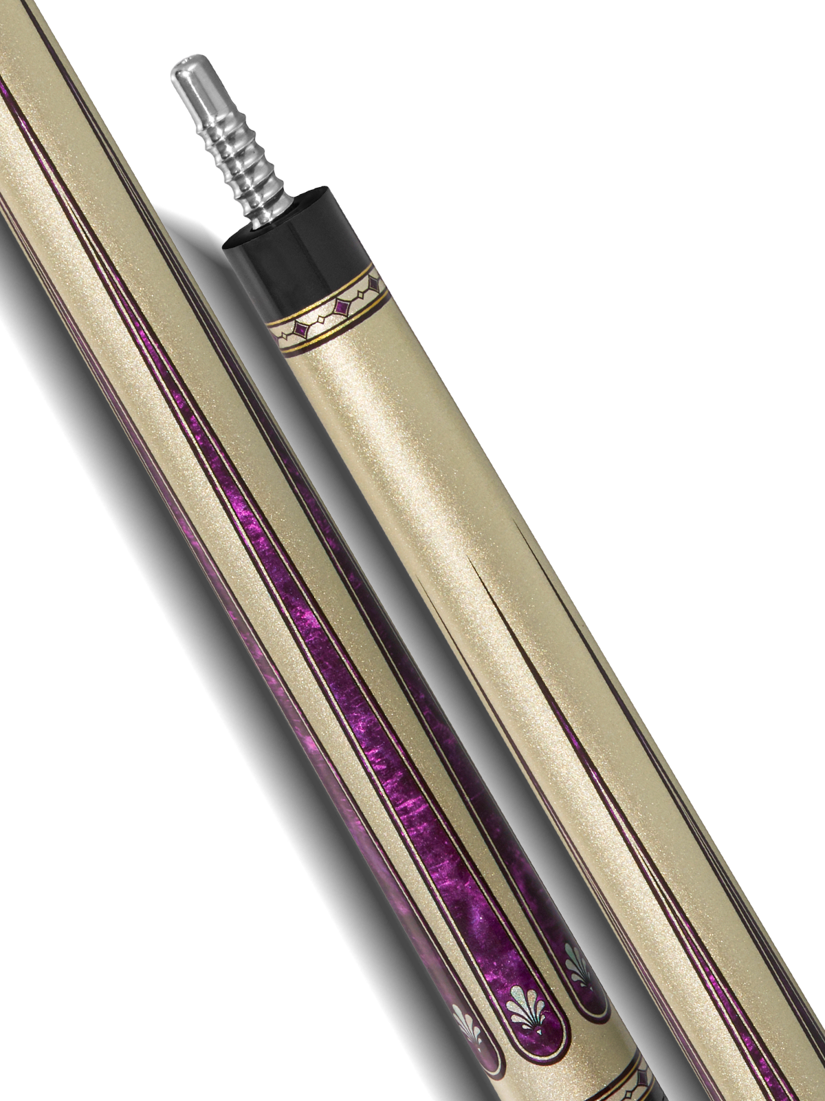 EVO Beast Amethyst Lion Leather Wrap Pool Cue